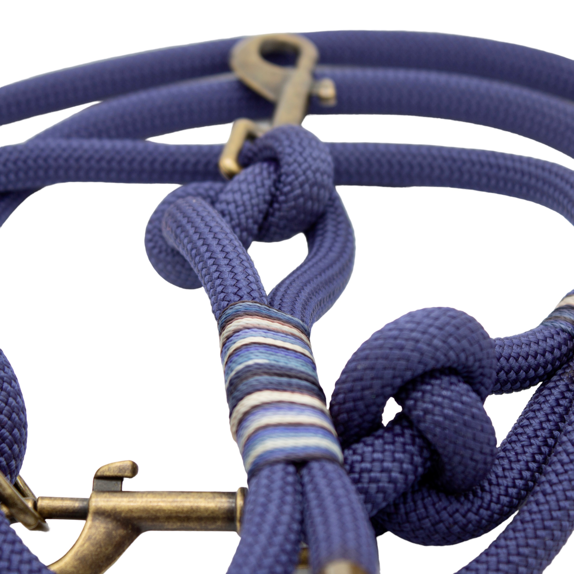 Hundeleine aus Tau - Marineblau - Hundeleine aus Tau 3-fach verstellbar - 2,0 m
