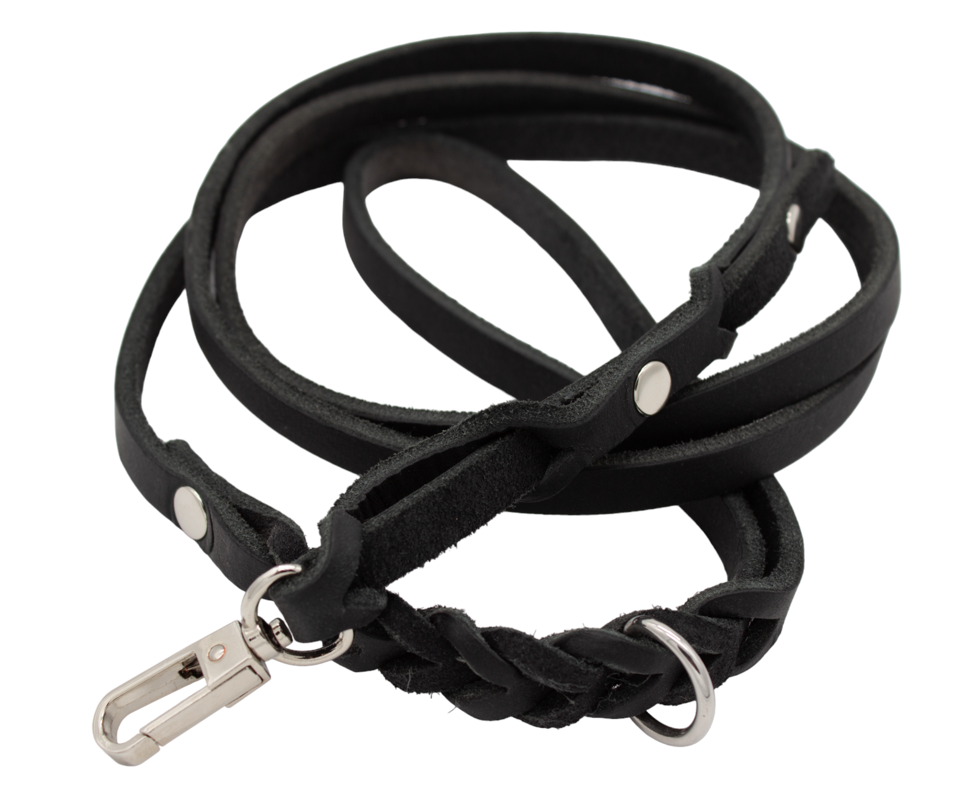 Führleine Fettleder - schwarz - 1,5 m
