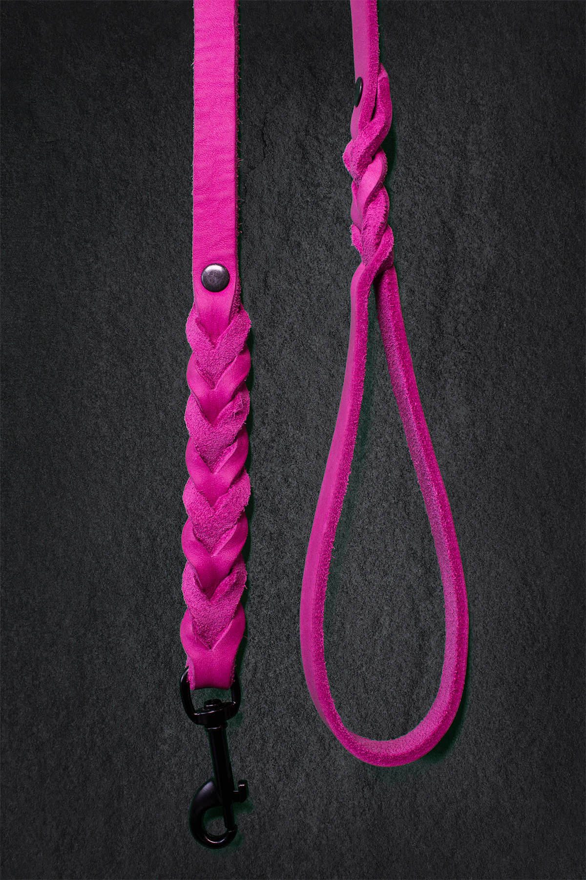 Führleine Fettleder rosa - 1,7 m