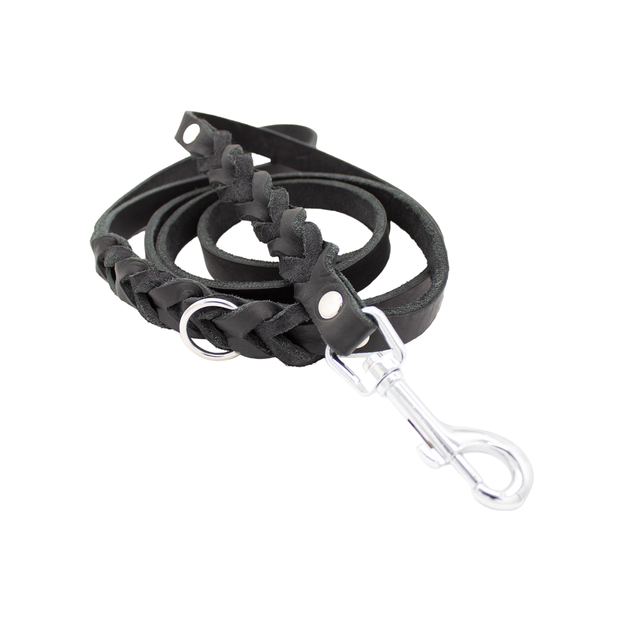 Führleine Fettleder schwarz - 1,5 m