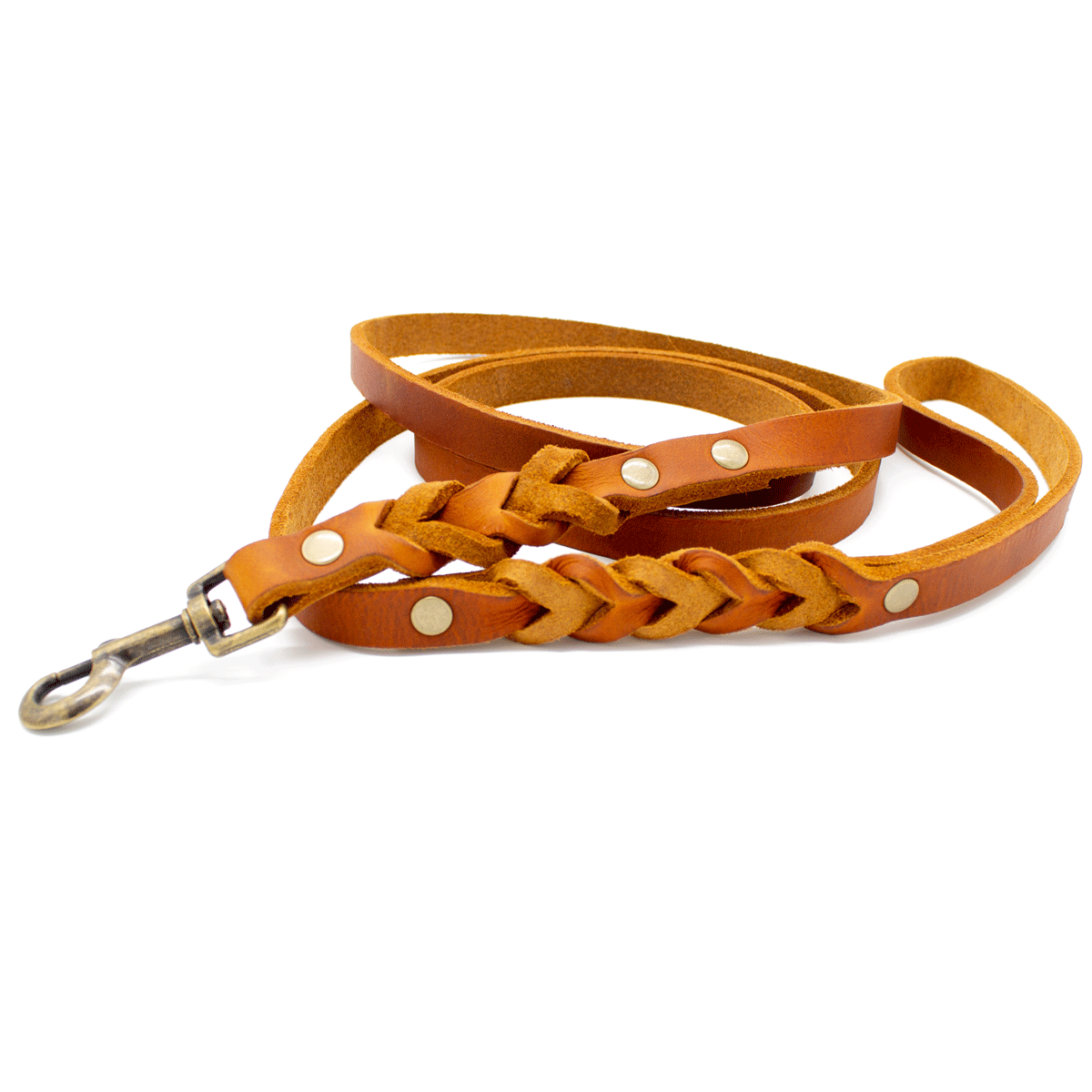 Führleine Fettleder cognac braun - 1,7 m 