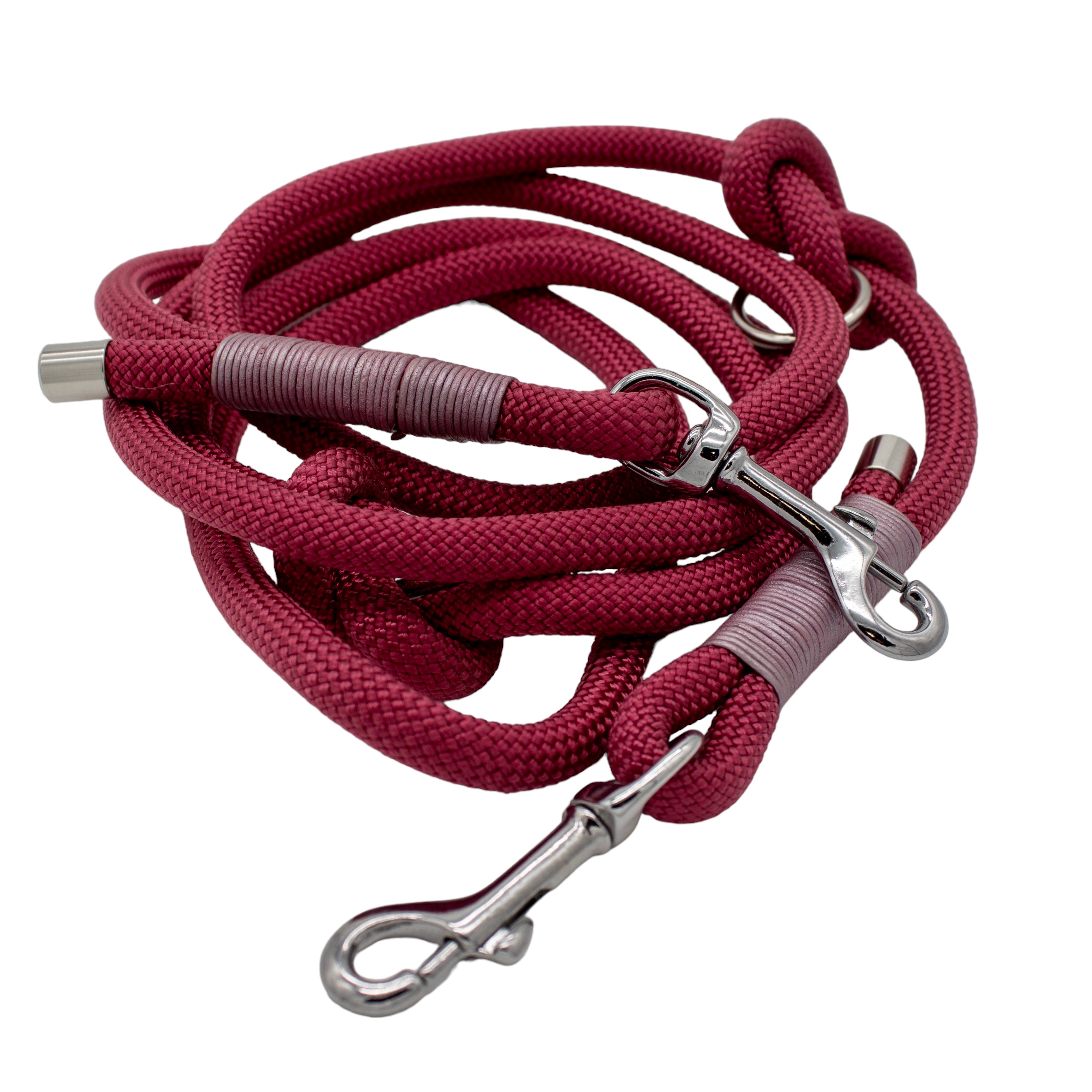 Hundeleine aus Tau - Viva La Vino Rot - Hundeleine aus Tau 2-fach verstellbar - 2,3 m