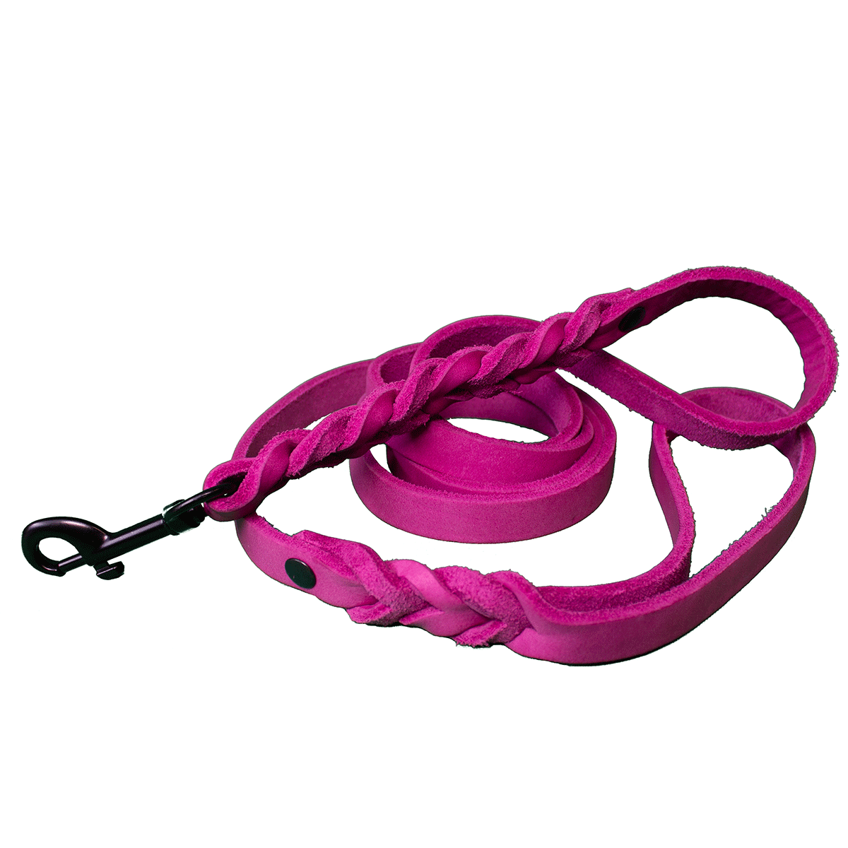Führleine Fettleder rosa - 1,7 m