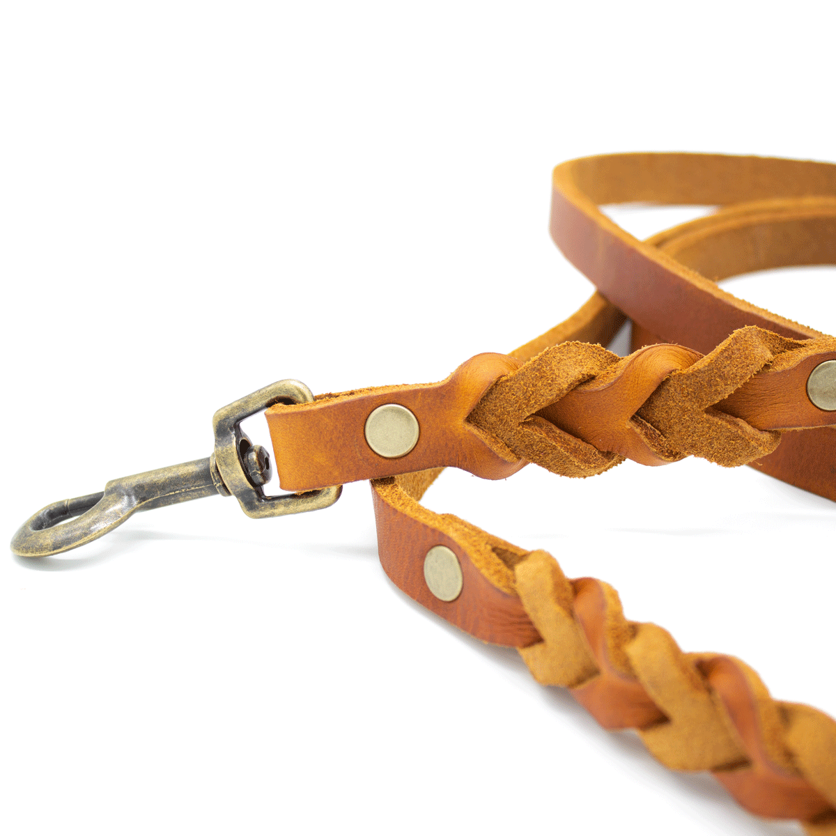 Führleine Fettleder cognac braun - 1,7 m 