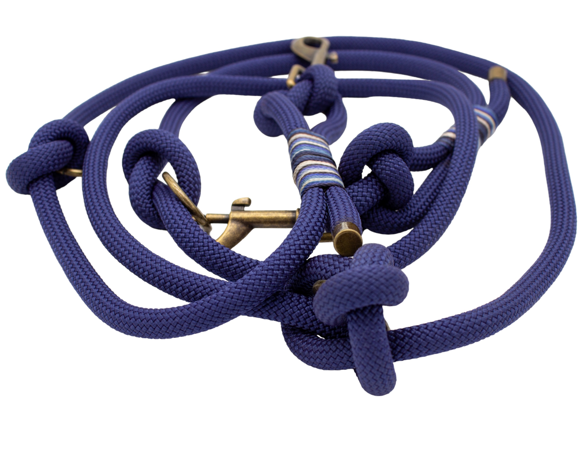 Hundeleine aus Tau - Marineblau - Hundeleine aus Tau 3-fach verstellbar - 2,0 m